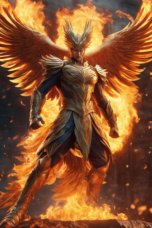 flaming sword angel