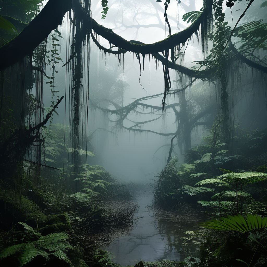 Fog In The Fantastic Jungle  Environment design, Jungle forest, Jungle