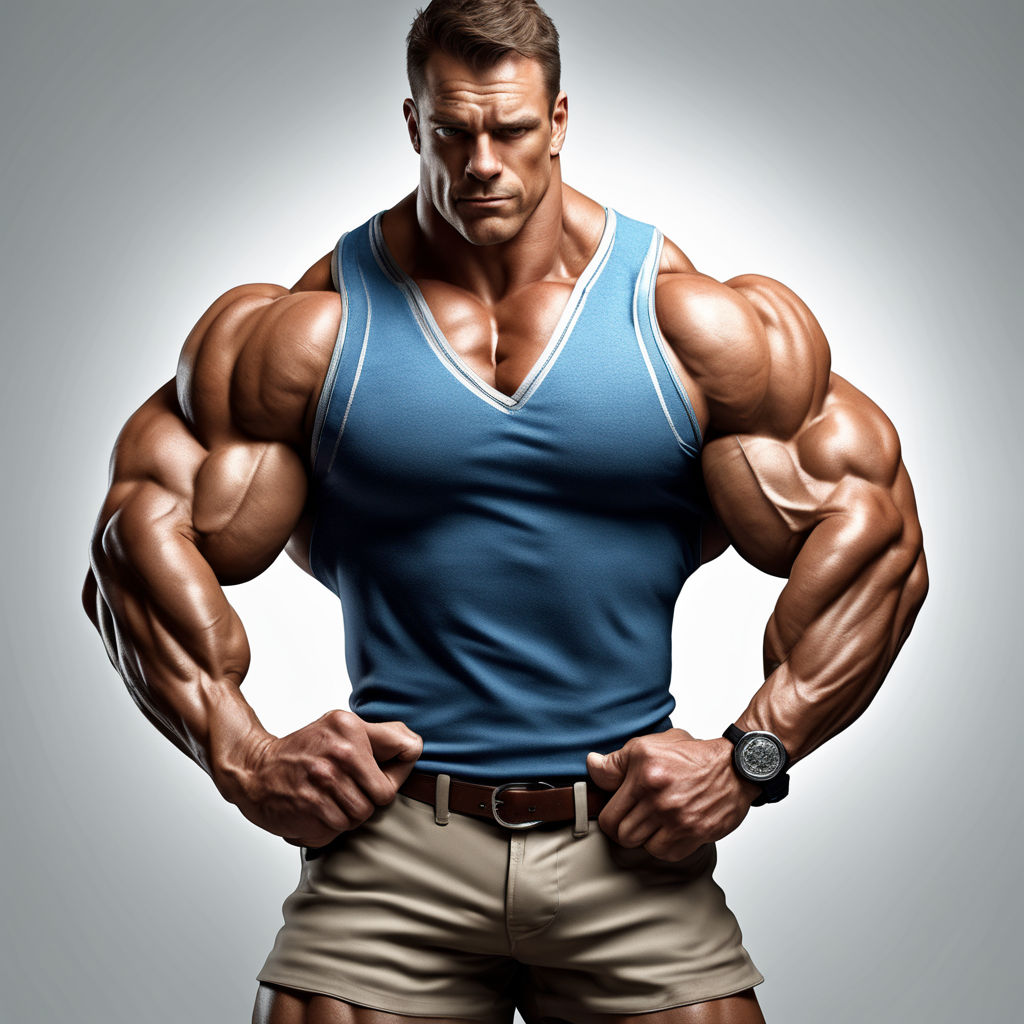 muscular build evident from bodybuilding - Playground