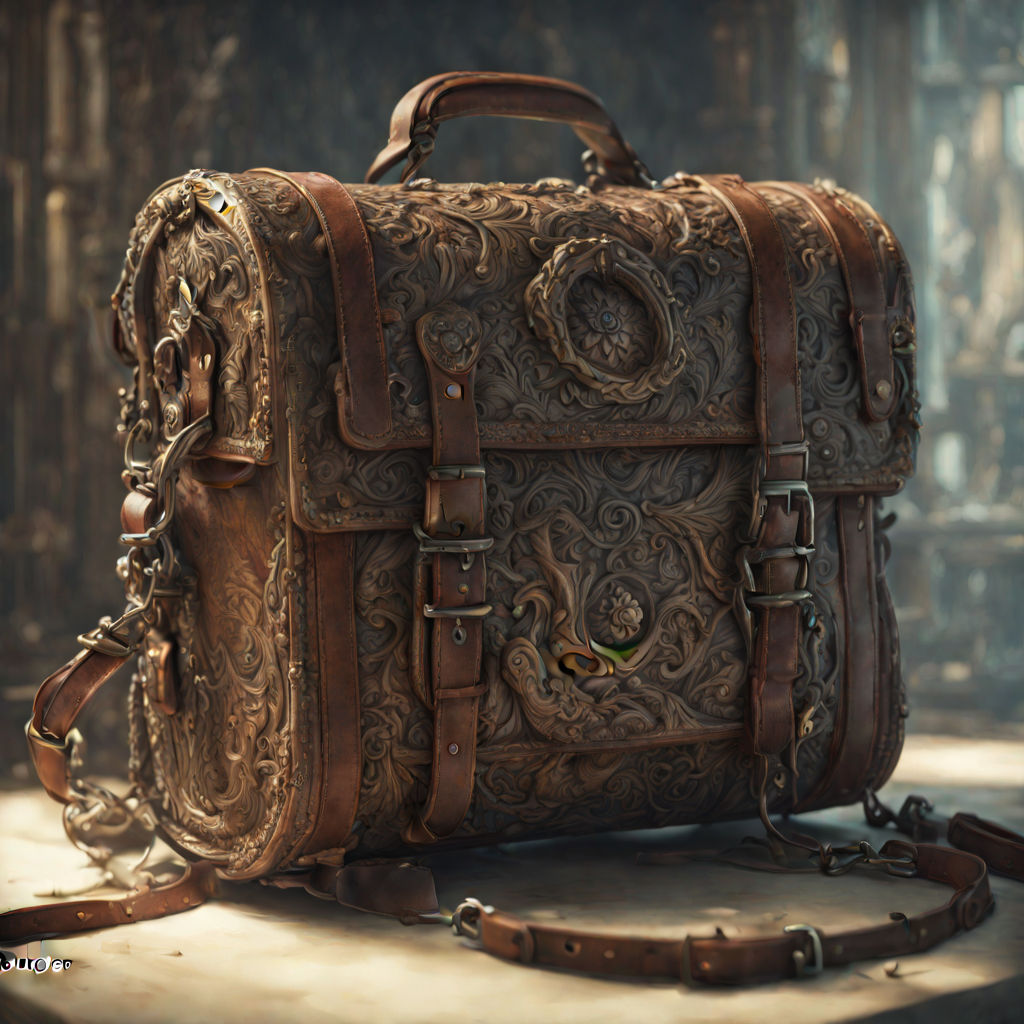 ArtStation - Vintage Leather Bag