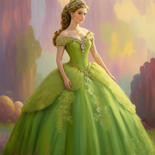 disney princess belle green dress