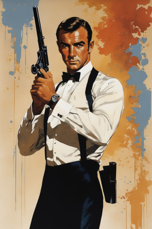 Pierce Brosnan Goldeneye James Bond Gun with silencer pose Original  Transparency | eBay