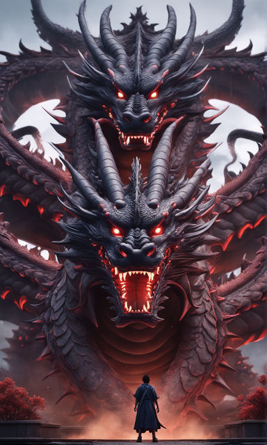 3 Head Dragon Hydra Logo