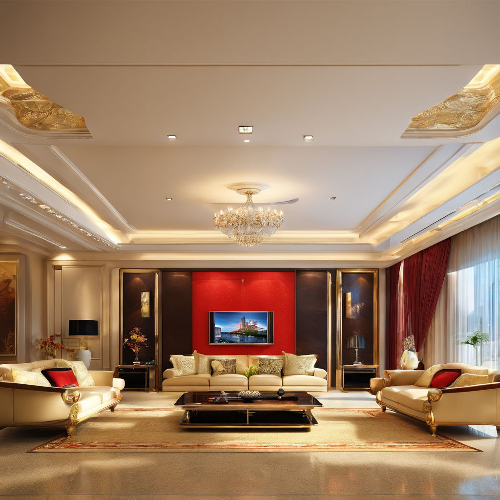 Living Room False Ceiling & Cove Lighting Singapore HDB - Ang Mo Kio - VM False  Ceiling Singapore Partition Wall Contractor