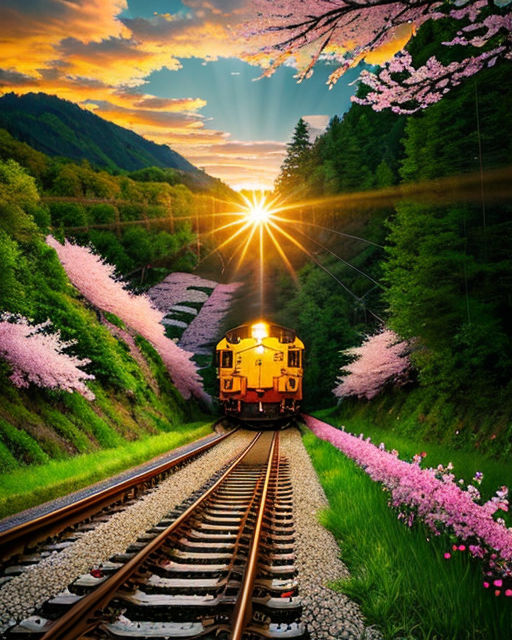 beautiful railway track wallpaper