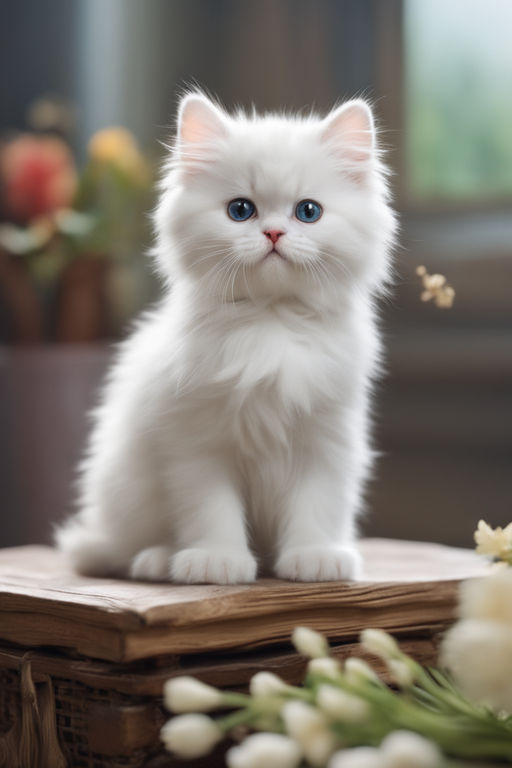 cute baby white kittens