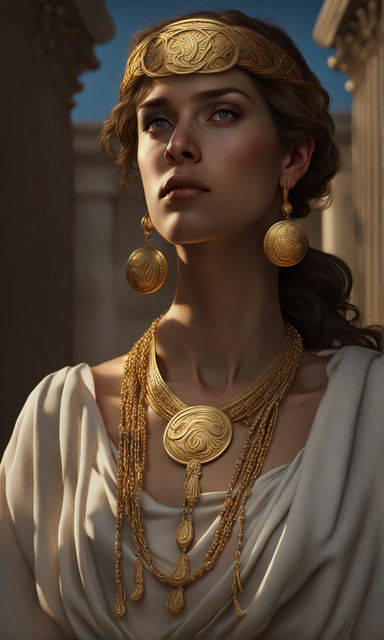 Ancient Greece hairstyle with Tiara by E. Nissy.