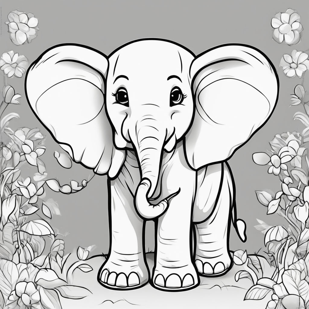 Cute Elephant Coloring Book for Kids: Kids Coloring Book Filled with  Elephants Designs, Cute Gift for Boys and Girls Ages 4-8 (Paperback)