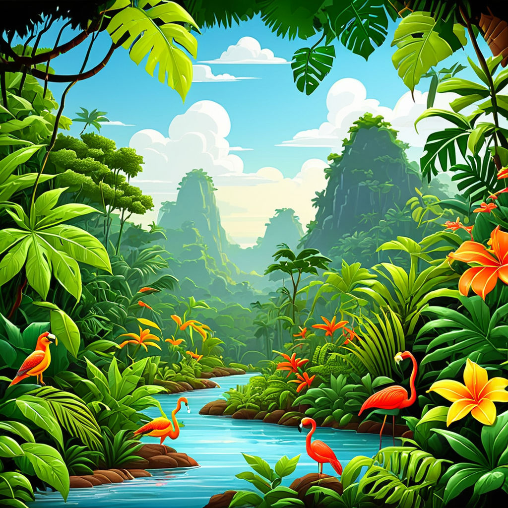 Amazon jungle drawing hi-res stock photography and images - Alamy