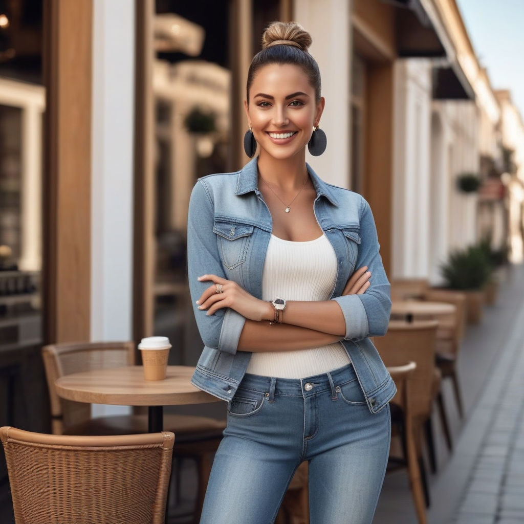 Beautiful Girl Closing Eye Posing Denim Shirt Isolated Grey Stock Photo by  ©AllaSerebrina 183119972