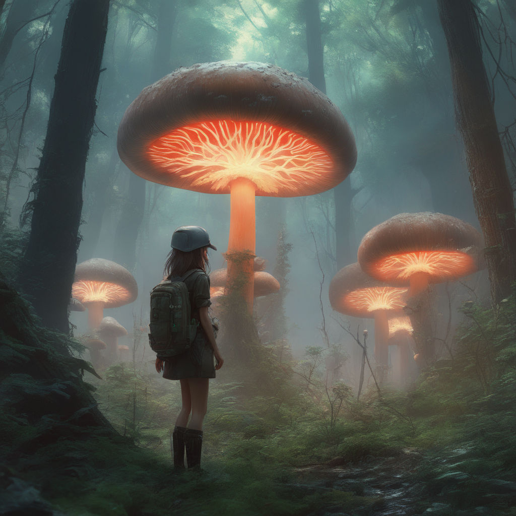 ArtStation - Weirdcore mushroom painting