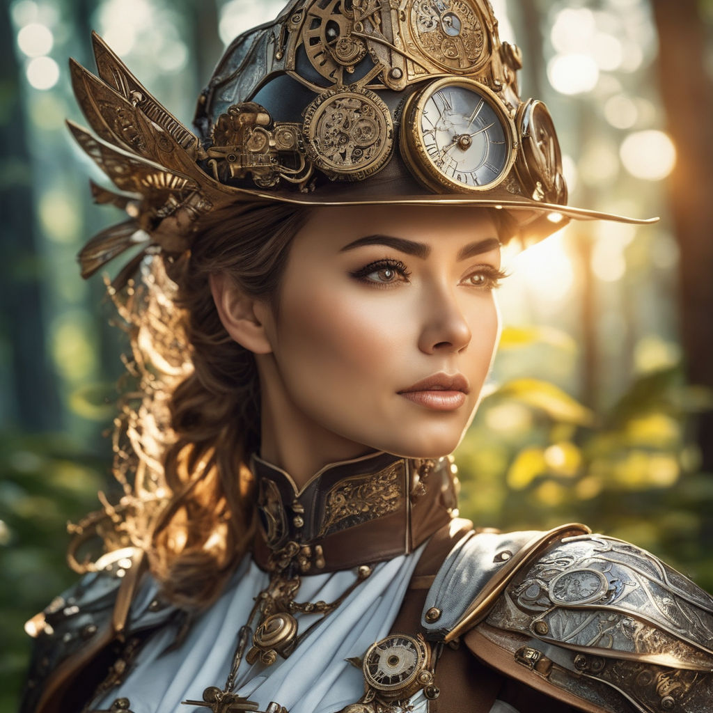 female steampunk knight