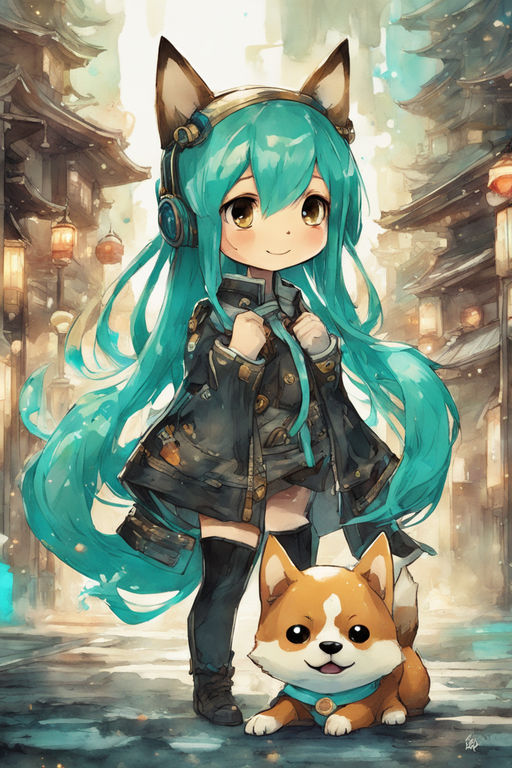 anime chibi wolf