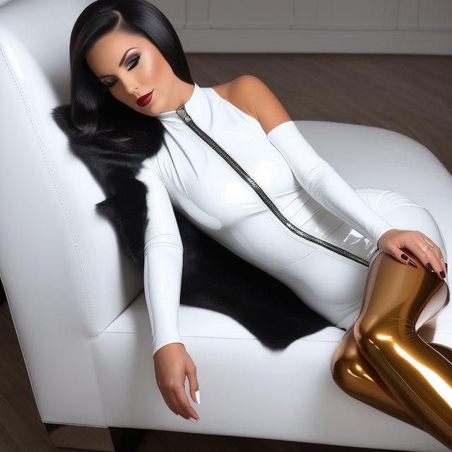 Women Silky Oiled Shiny Catsuit Bodysuit Bodycon Jumpsuit