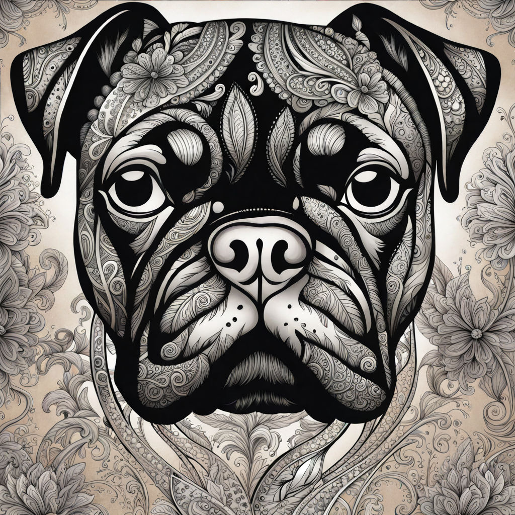One Line Pug | huebucket's Artist Shop | Pug tattoo, Line art drawings, Dog  line art