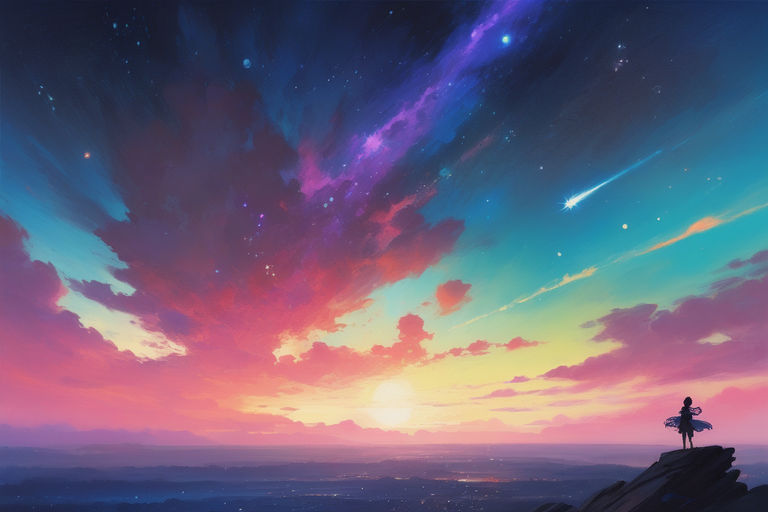 Images Boys Anime Sky Clouds 1366x768