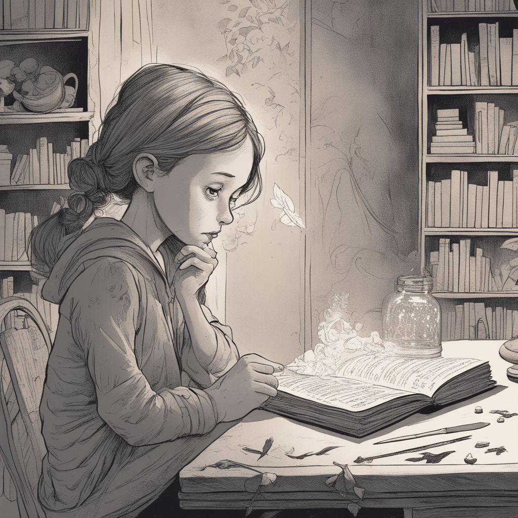 A girl with a book- How to draw a girl reading a book//pencil