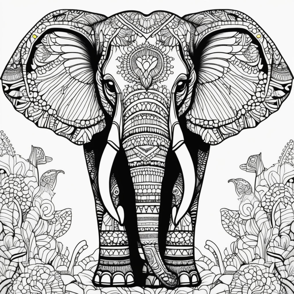 elephant ears coloring page