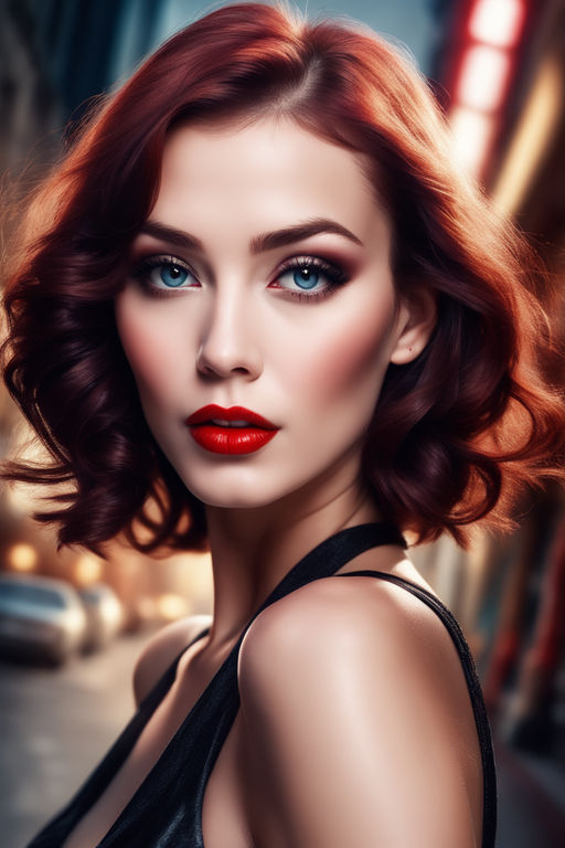 Red Hair And Makeup Portrait