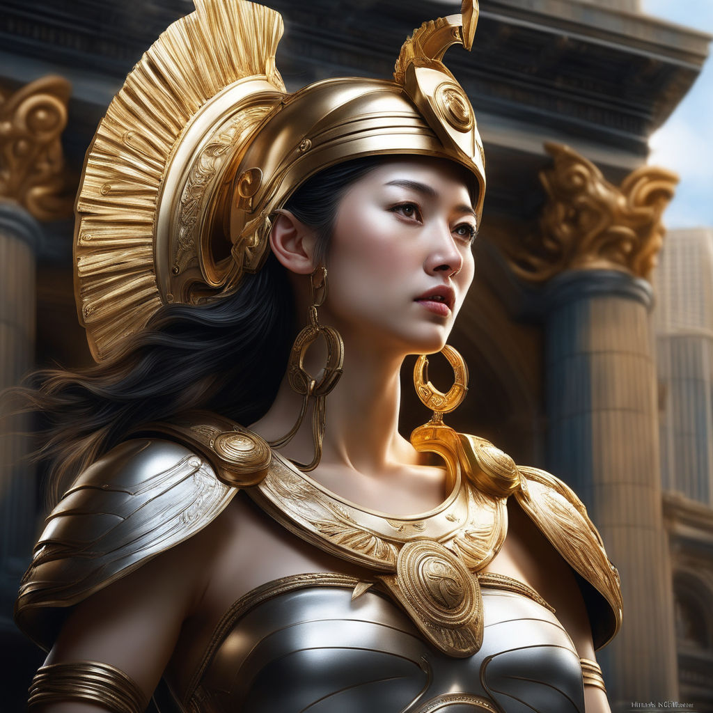 the goddess athena, greek mythology, intricate, upper, Stable Diffusion