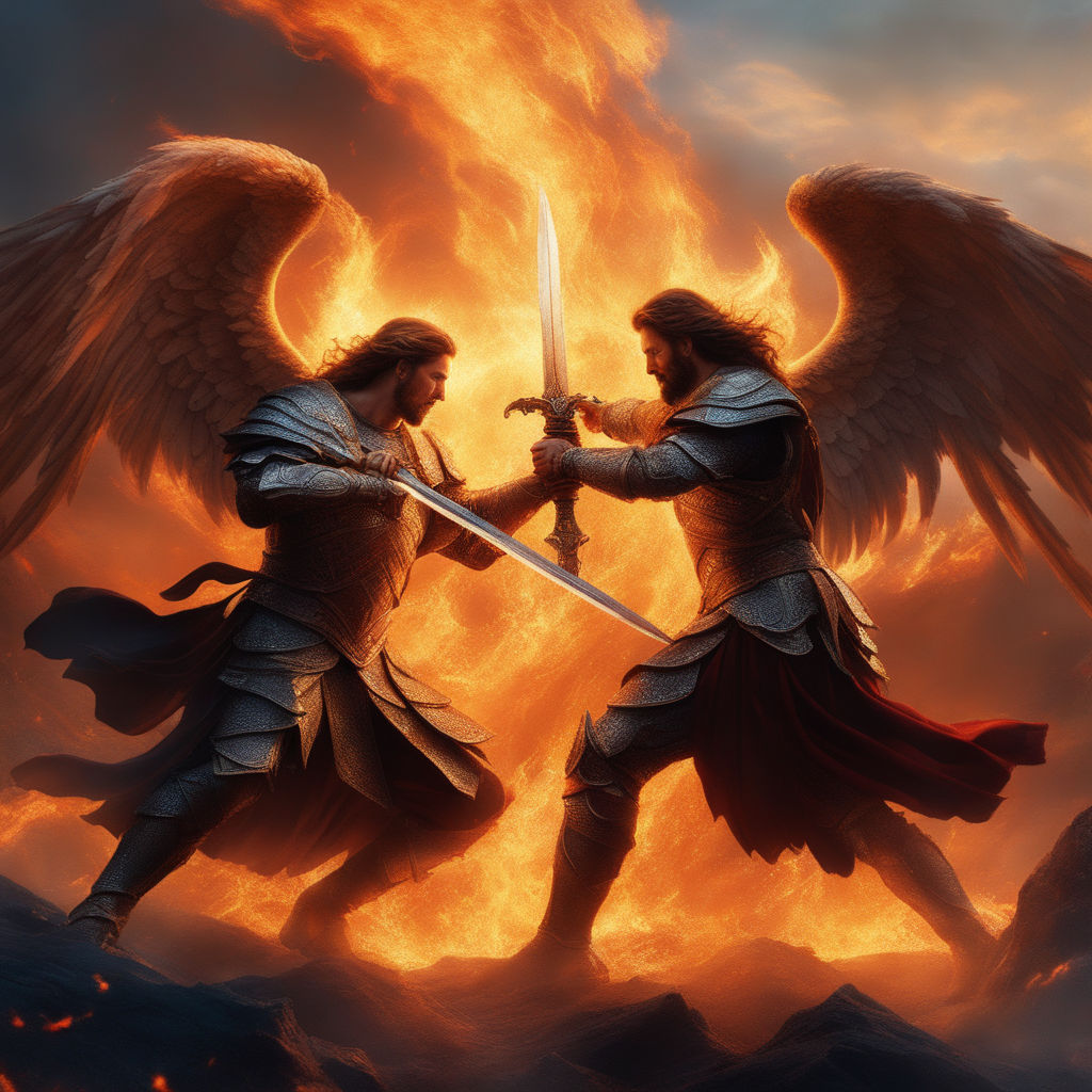 angels fighting demons