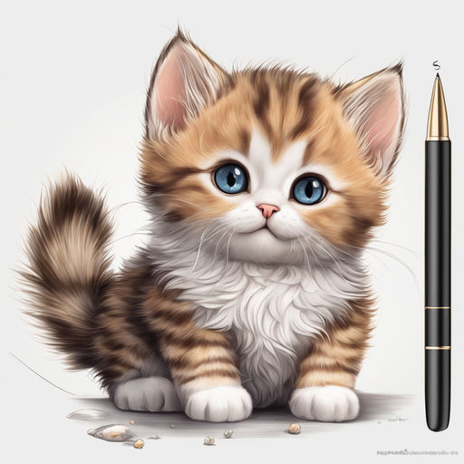 how to draw a real baby cat