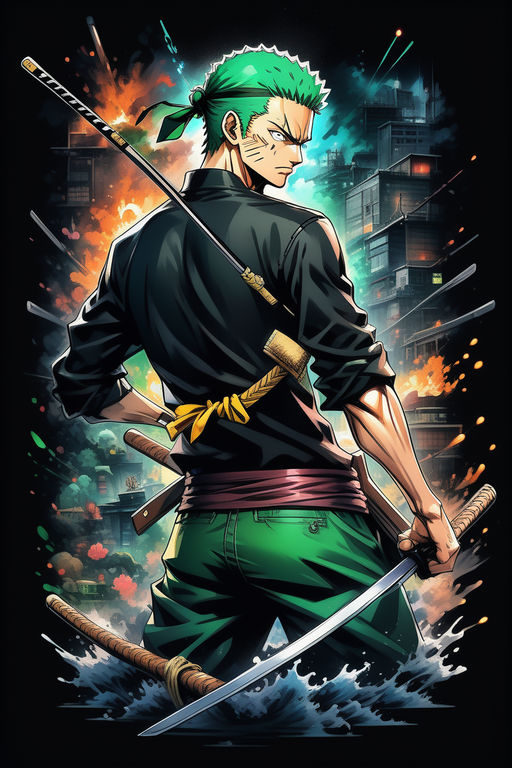 Roronoa Zoro Katana Dragon One Piece 4K Wallpaper iPhone HD Phone