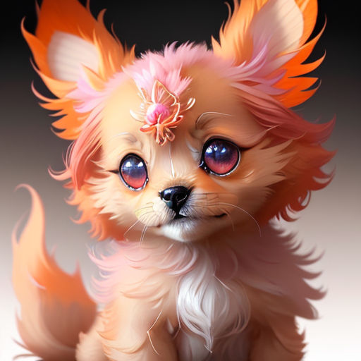 Cute Anime Puppy Dog 6 Art Print by StrangeForce - Fy