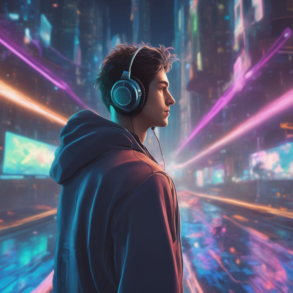 boy listening music wallpaper