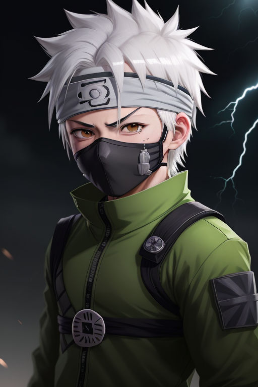 cool fighting stance kakashi hatake blood anime style - Playground