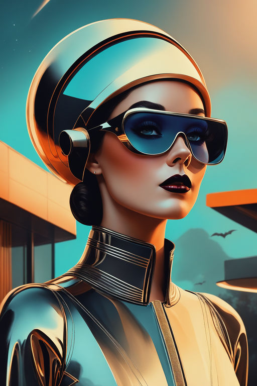 Illustration of retro-futuristic fashion - Playground