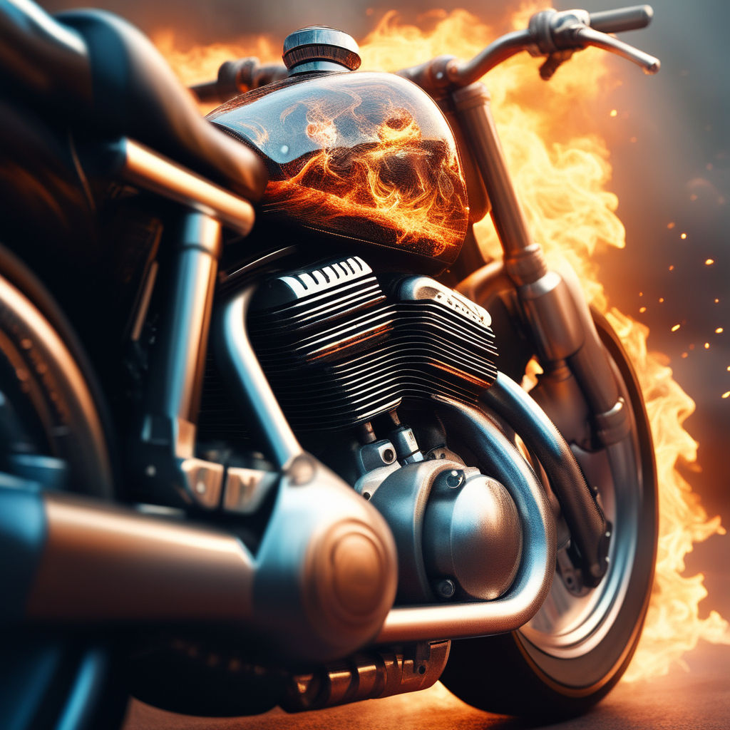 ghost rider bike on fire wallpapers