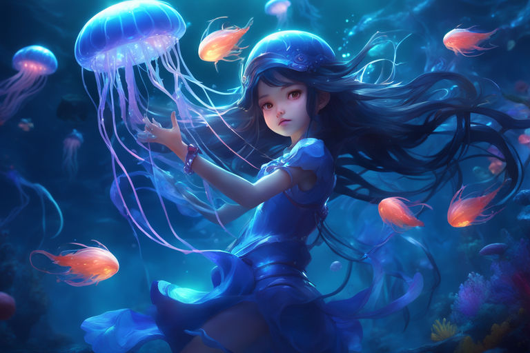 Pin by ê³ ë íë on 캐릭터 스케치 | Jellyfish art, Koi art, Underwater drawing