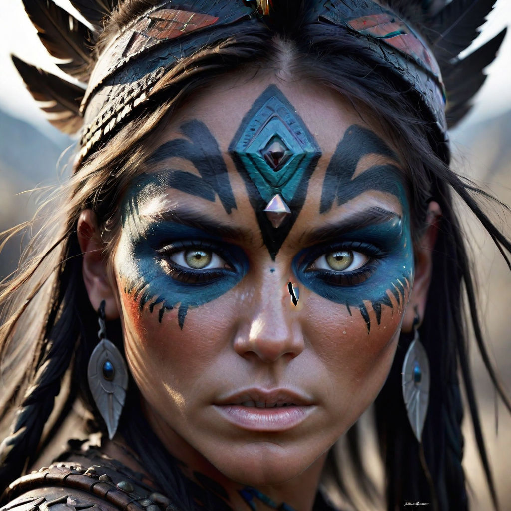 native american warrior makeup