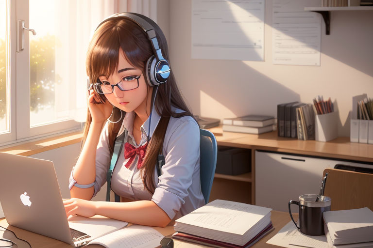 anime girl playing video games