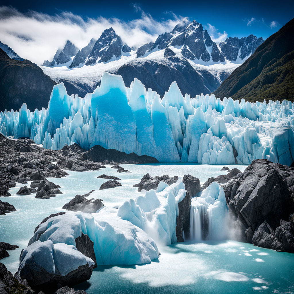 Iceberg Glacier, Alaska, Blue Ice, Landscape Photo Print, Nature