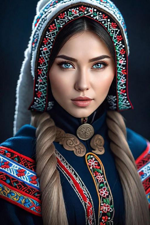 Young Smiling Woman In Traditional Russian Clothes Stands On A Small Bridge  Near The Lake, And Holding Balalaika Stock Photo, Picture and Royalty Free  Image. Image 123815040.