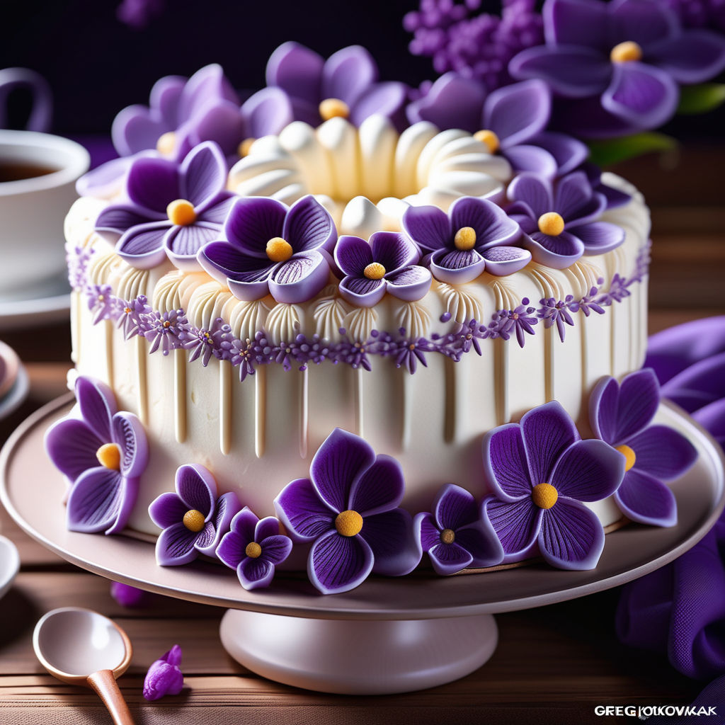 Purple Drip | Cake, Candy birthday cakes, Purple cakes birthday