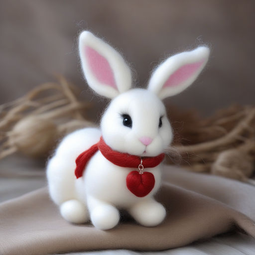 White Rabbit From Alice in Wonderland Needle Felted White Rabbit in a  Costume and Hat White Wool Bunny Figurine Collectible Fantasy Art Doll 