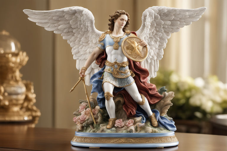 San Miguel Arcangel Statue, Colored Archangel Michael Statue Figurine, San  Miguel Arcangel Statue, Michael Archangel Defeated Lucifer Tramples Demon