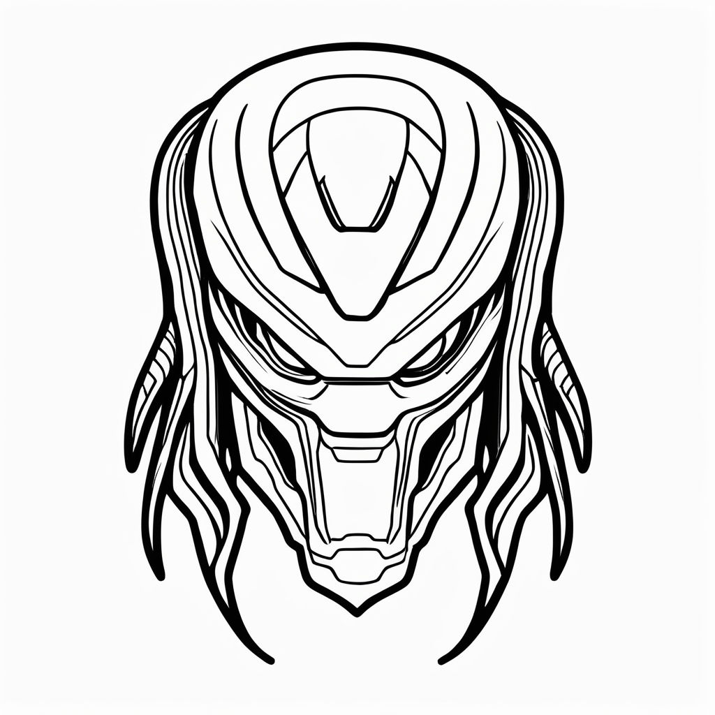 predator mask coloring pages