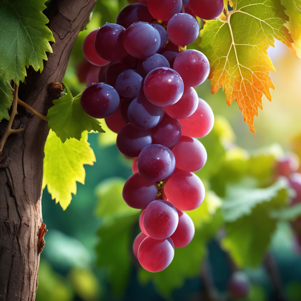 Some purple grapes form the shape of a heart