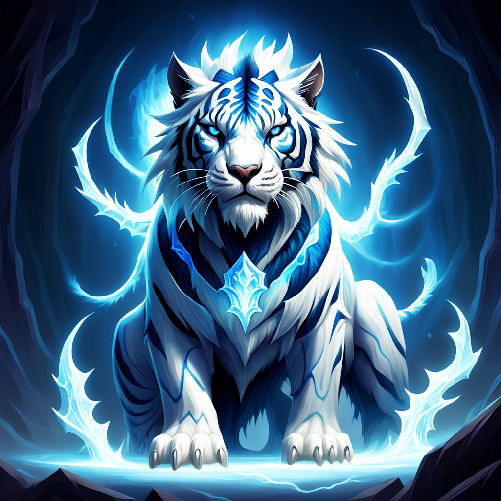 cool blue tiger wallpaper