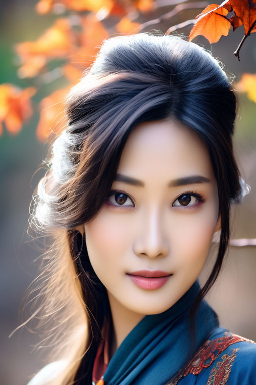 Beautiful Young Chinese Girl With Traditional Hairstyle Stock Illustration  - Download Image Now - iStock