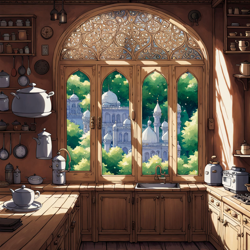 Anime #Original #Kitchen #Room #1080P #wallpaper #hdwallpaper #desktop |  Kitchen background, Kitchen room, Living room background