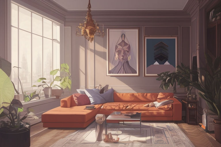 Anime Landscape: Anime Big Living Room Background