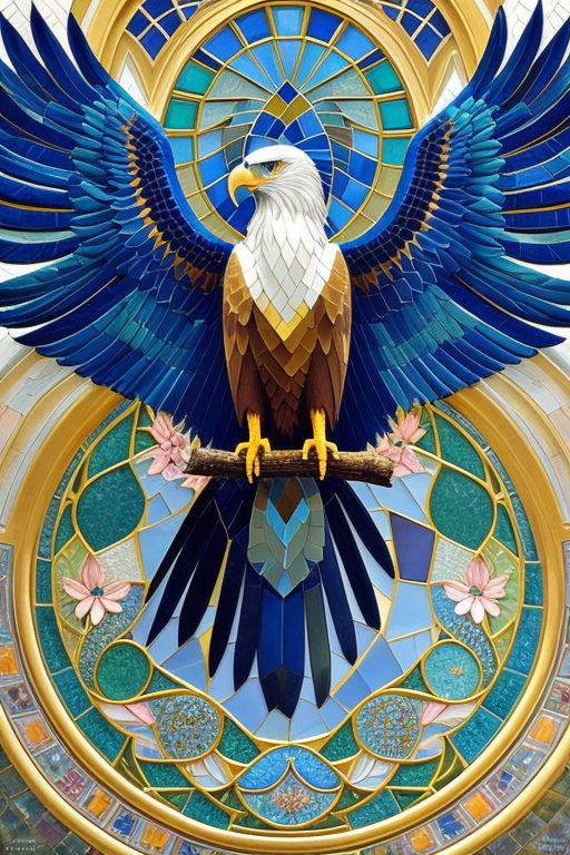 Mosaic Ravenclaw with Eagle