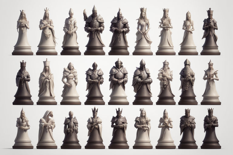Premium AI Image  Enchanting Delight Whimsical Louis Vuitton Chess Pieces  in a Cartoon Kingdom
