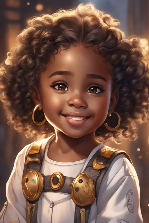 black anime girl potrait - Playground