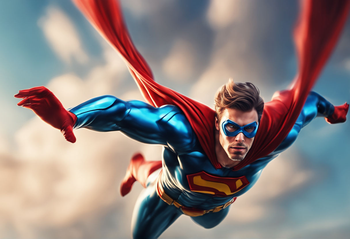 Superman cartoon flying hi-res stock photography and images - Alamy